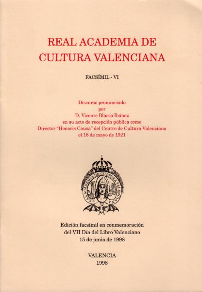 Discurso pronunciado por D. Vicente Blasco Ibáñez